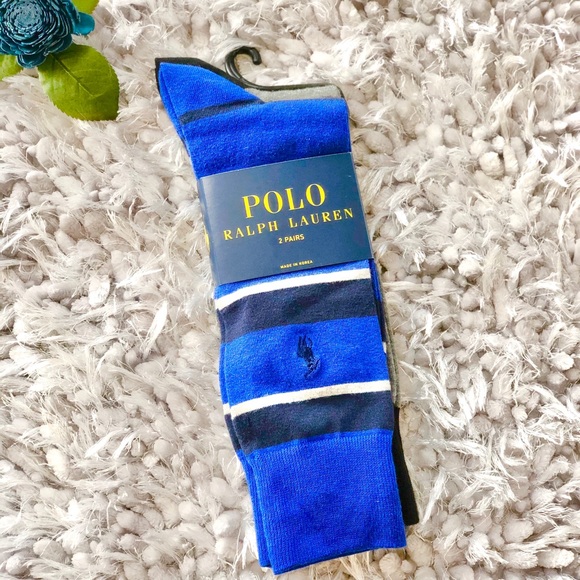 New with tags POLO RALPH LAUREN 2 Pack Logo Socks - Picture 2 of 4